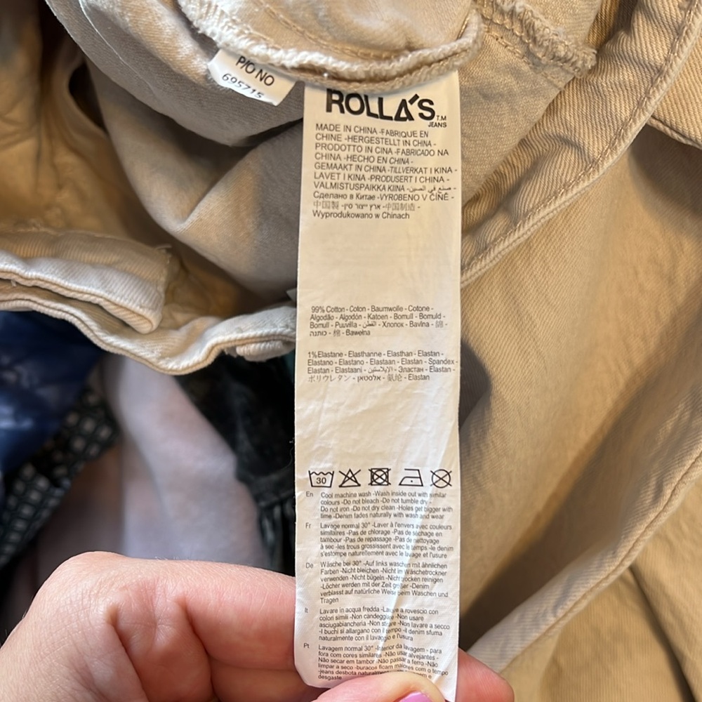 ROLLA'S Wide Leg Jeans in Light Beige - Picture 10 of 10
